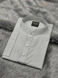 Classic Grey Fine-Striped Men's Panjabi